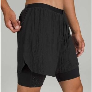 Lululemon Surge Lined Short 6" Black Size Medium